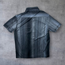 Load image into Gallery viewer, Early 00's Clockhouse C&amp;A Goth Y2K Grey Mix Patterned Polyester Short Sleeve Shirt
