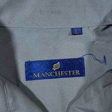 Load image into Gallery viewer, Early 00's Manchester Nautical Ship Graphic Grey 100% Silk Short Sleeve Shirt
