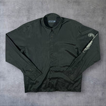 Load image into Gallery viewer, Early 00's XPS Goth Y2K Dragon Graphic Black Polyester Cotton Long Sleeve Shirt
