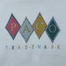 Load image into Gallery viewer, Vintage Paco Embroidered Multi Colour Spellout White Crewneck Sweatshirt
