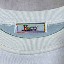 Load image into Gallery viewer, Vintage Paco Embroidered Multi Colour Spellout White Crewneck Sweatshirt
