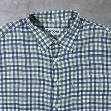 Load image into Gallery viewer, Barbour Country Plaid Check 100% Linen Short Sleeve Shirt
