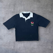 Load image into Gallery viewer, Cotton Traders England Rugby Embroidered Logo Navy Blue Short Sleeve Polo Shirt
