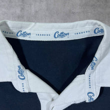 Load image into Gallery viewer, Cotton Traders England Rugby Embroidered Logo Navy Blue Short Sleeve Polo Shirt
