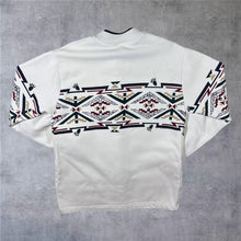 Load image into Gallery viewer, Vintage Art Unlimited "Little Bighorn Battlefield Montana" Native American Patterned Button Sweatshirt
