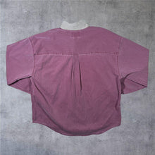 Load image into Gallery viewer, Vintage Field Gear Washed Burgundy Red Contrast Collar Button-Down Long Sleeve Shirt
