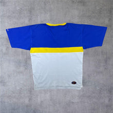 Load image into Gallery viewer, Early 00’s Blood Cells Colour Block Mini Logo Skater V-Neck T-Shirt

