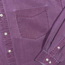 Load image into Gallery viewer, Vintage Field Gear Washed Burgundy Red Contrast Collar Button-Down Long Sleeve Shirt

