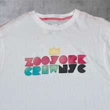 Load image into Gallery viewer, Zoo York “Crew NYC” Embroidered Patch Skater Spellout Graphic White T-Shirt
