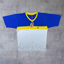 Load image into Gallery viewer, Early 00’s Blood Cells Colour Block Mini Logo Skater V-Neck T-Shirt
