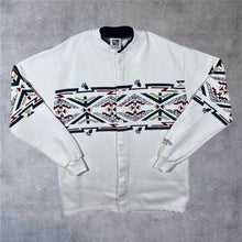Load image into Gallery viewer, Vintage Art Unlimited "Little Bighorn Battlefield Montana" Native American Patterned Button Sweatshirt
