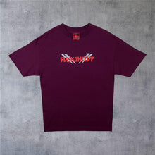 Load image into Gallery viewer, Early 00’s Dope FSU F**K S**T Up Lightning Bolt Skater Graphic Burgundy T-Shirt
