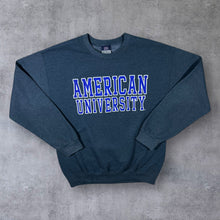 Load image into Gallery viewer, MV Sport AMERICAN UNIVERSITY College Spellout Graphic Crewneck Sweatshirt
