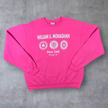 Load image into Gallery viewer, William S. Monaghan “American Legion” Military Veteran Pink Graphic Crewneck Sweatshirt
