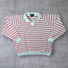 Load image into Gallery viewer, Vintage 90’s Boundary Waters Striped Button Collared Sweatshirt
