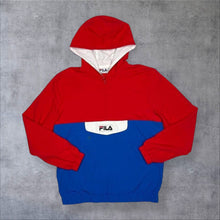 Load image into Gallery viewer, FILA Colour Block Mini Logo 1/2 Zip Pullover Hooded Windbreaker Jacket
