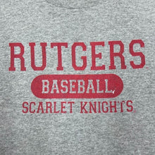 Load image into Gallery viewer, Delta Rutgers Baseball “Scarlet Knights” College Sports Graphic Grey T-Shirt
