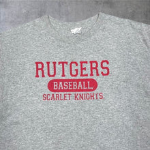 Load image into Gallery viewer, Delta Rutgers Baseball “Scarlet Knights” College Sports Graphic Grey T-Shirt
