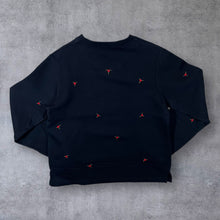 Load image into Gallery viewer, Orvis Embroidered Floral Flower Pattern V-Neck Sweatshirt
