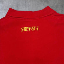 Load image into Gallery viewer, Vintage Ferrari Classic Embroidered Patch Logo Motorsports Red Short Sleeve Polo Shirt
