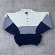 Load image into Gallery viewer, Vintage 90’s AZ Sport Colour Block Collared Sweatshirt
