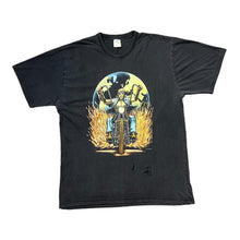 Load image into Gallery viewer, Vintage 90&#39;s ZIP IT London &quot;Freedom&quot; Gothic Flaming Biker Graphic T-Shirt
