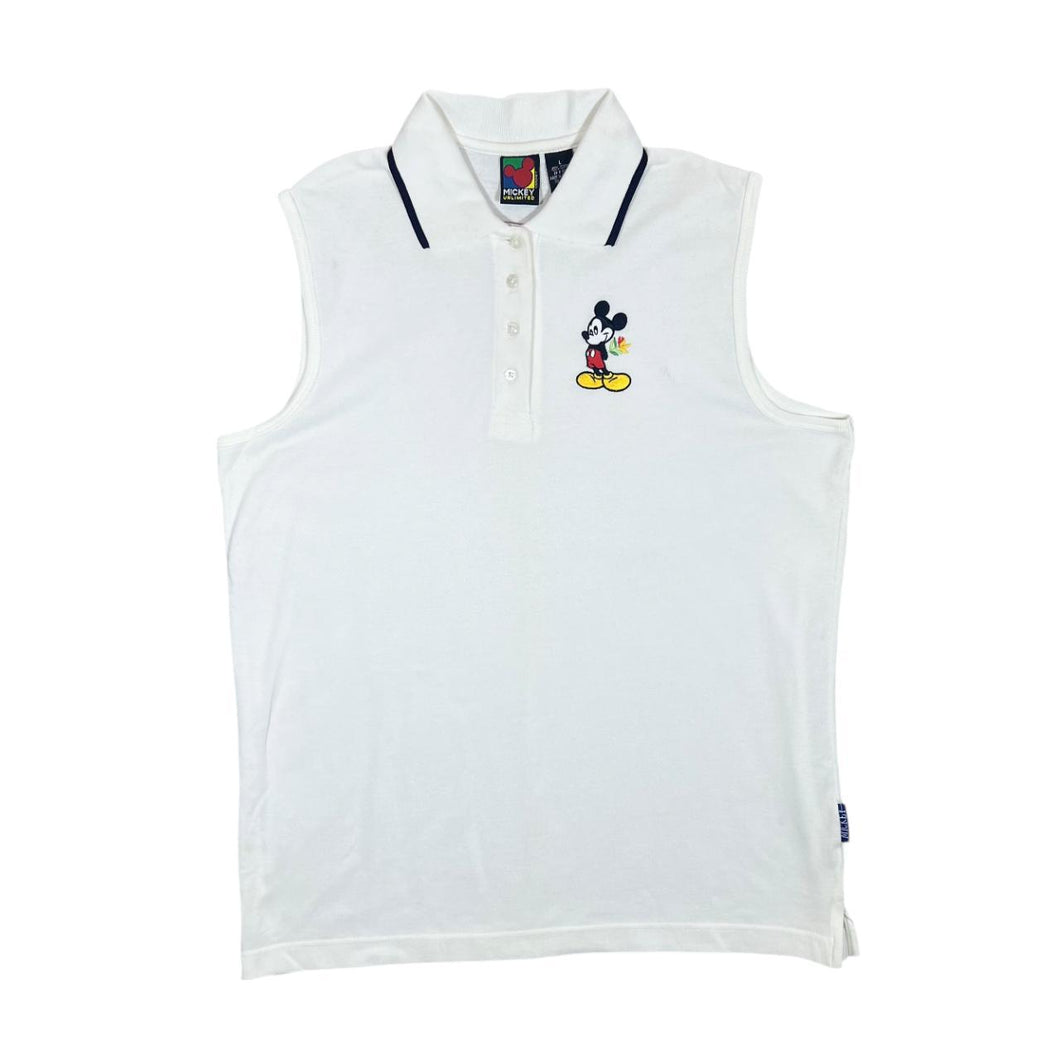 Vintage Mickey Unlimited DISNEY Mickey Mouse Embroidered Sleeveless Polo Shirt
