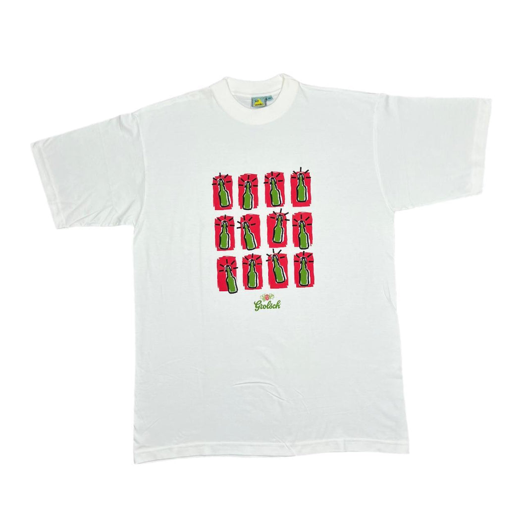 Vintage 90's GROLSCH Beer Drinks Promo Art Style Spellout Graphic T-Shirt