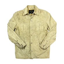 Load image into Gallery viewer, Vintage 90&#39;s MONTGOMERY WARD Made In Korea Beige Suede Leather Button Jacket
