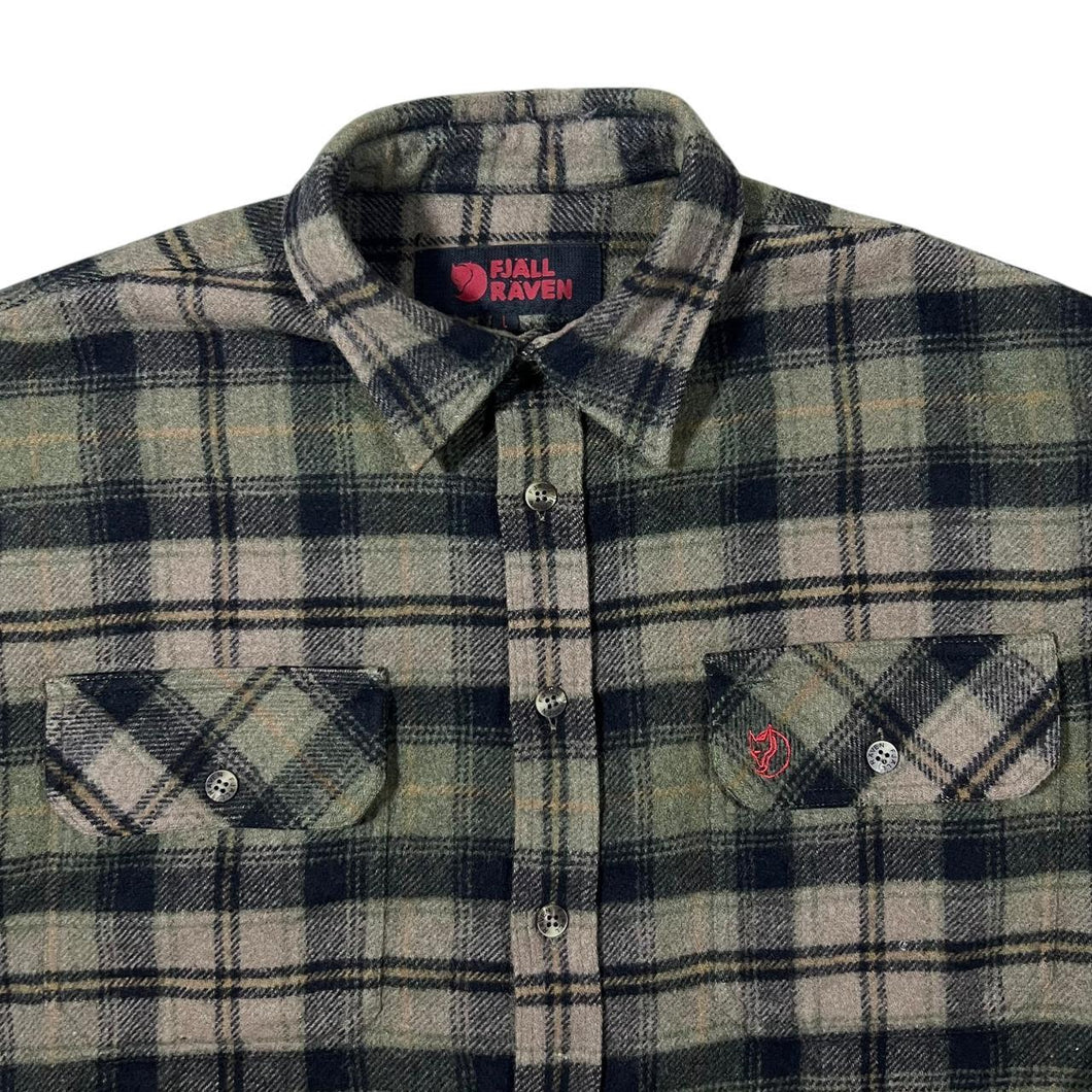Vintage Fjallraven Multi Check Wool Polyester Long Sleeve Flannel Shirt