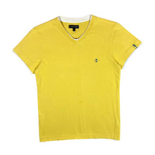 Load image into Gallery viewer, Early 00&#39;s KICKERS Classic Mini Logo Yellow V-Neck Cotton T-Shirt
