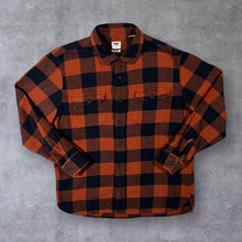 Load image into Gallery viewer, Levi's "Relaxed" Red Black Plaid Check Long Sleeve Cotton Flannel Shirt
