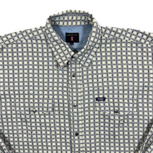 Load image into Gallery viewer, Vintage American Style Gear Patterned Check Western Style Popper Long Sleeve Shirt
