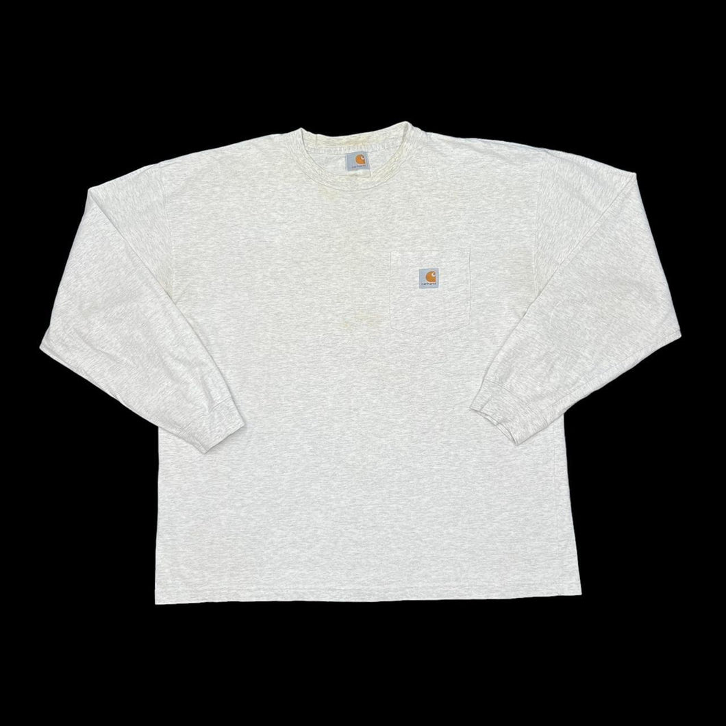 Early 00’s CARHARTT Mini Patch Logo Long Sleeve Cotton Pocket T-Shirt