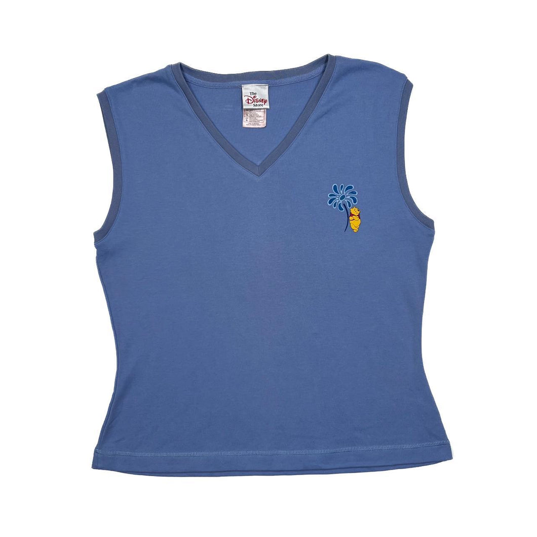 Early 00's DISNEY Winnie The Pooh Y2K Spellout Graphic Vest Top