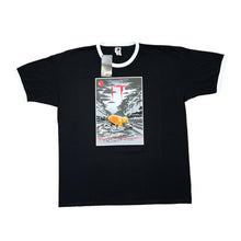 Load image into Gallery viewer, IT &quot;You&#39;ll Float Too&quot; Horror Movie Spellout Graphic Ringer T-Shirt
