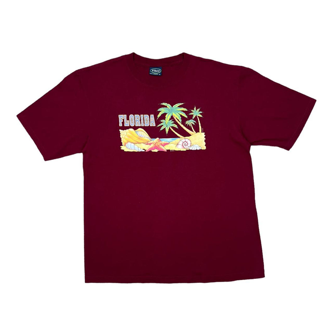 Early 00's FLORIDA Tropical Beach Souvenir Spellout Graphic T-Shirt