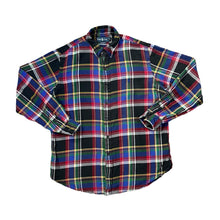 Load image into Gallery viewer, Vintage RALPH LAUREN &quot;Custom Fit&quot; Embroidered Logo Tartan Plaid Check Long Sleeve Button-Up Flannel Shirt
