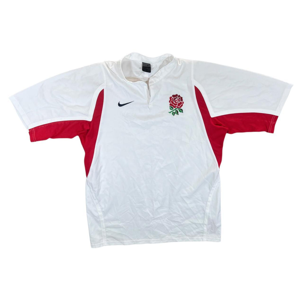 Nike England Rugby Union Embroidered Short Sleeve Rugby Jersey Top