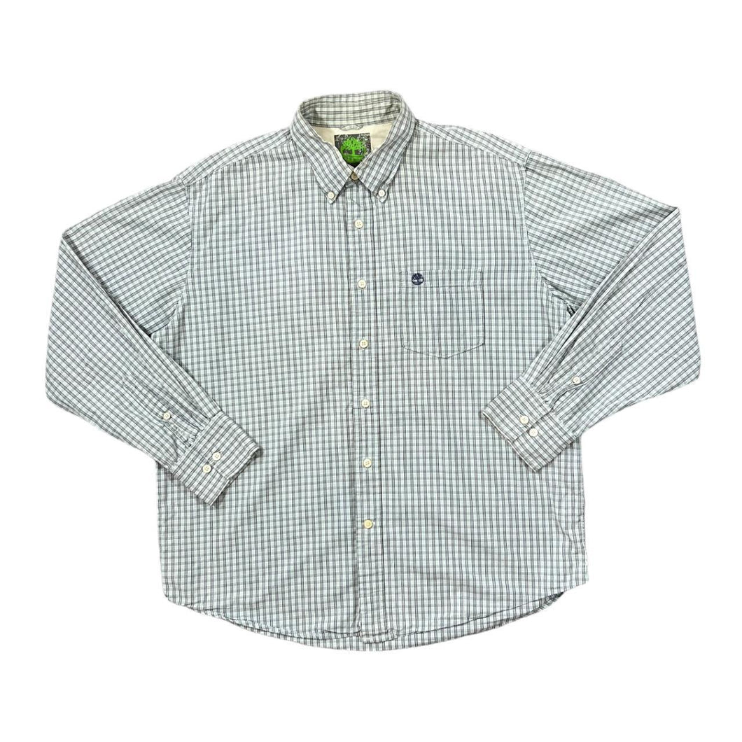 TIMBERLAND Classic Check Long Sleeve Button-Up Cotton Shirt