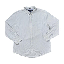 Load image into Gallery viewer, TOMMY HILFIGER &quot;80&#39;s 2PLY&quot; Custom Fit Grid Check Mini Logo Long Sleeve Button-Up Shirt
