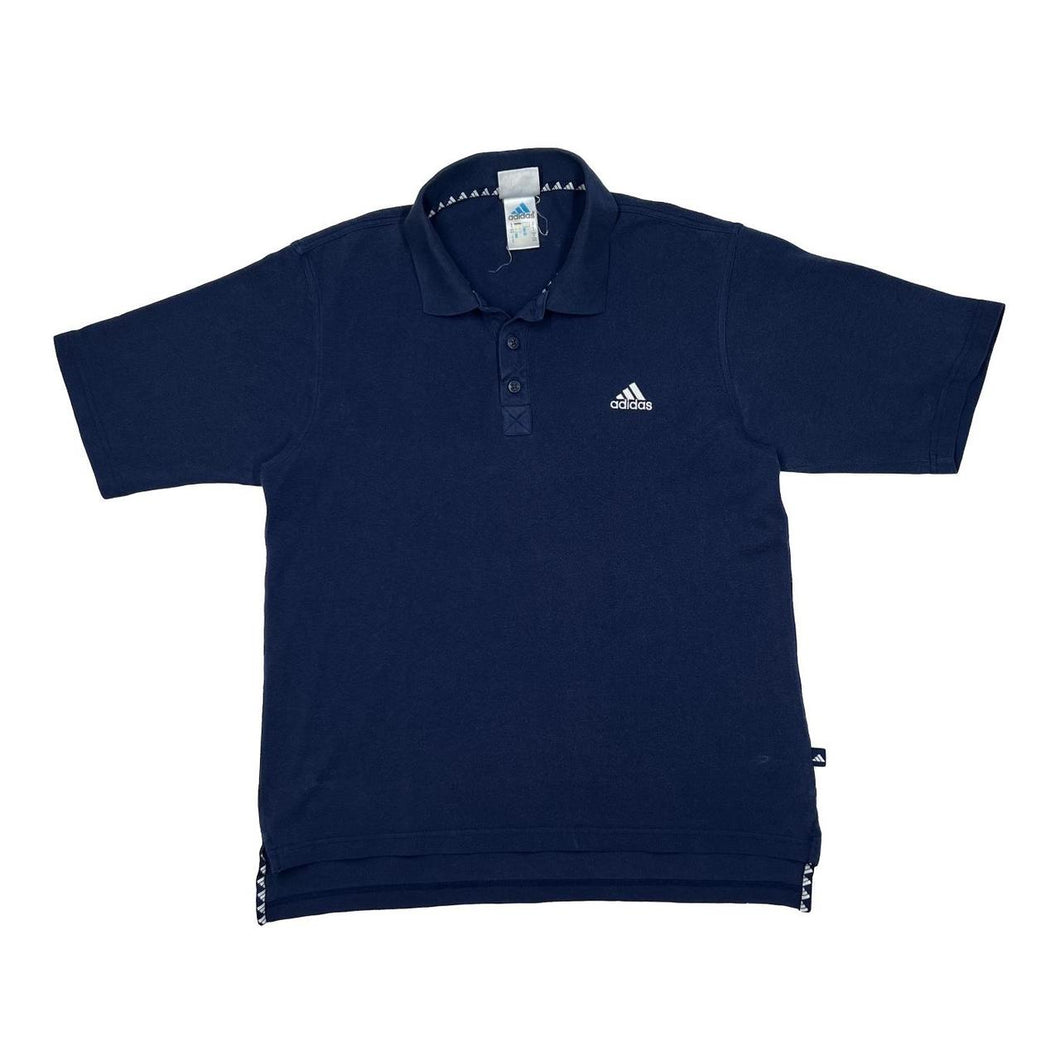 Early 00’s ADIDAS Classic Basic Embroidered Mini Logo Spellout Polo Shirt Top