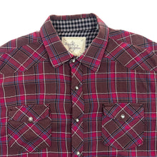 Load image into Gallery viewer, Age Of Wisdom Cowboy Western Plaid Check Popper Button Long Sleeve Shirt
