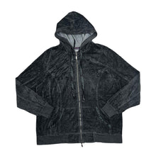 Load image into Gallery viewer, LANE BRYANT Classic Basic Essential Velvet Velour Zip Hooded Tracksuit Top
