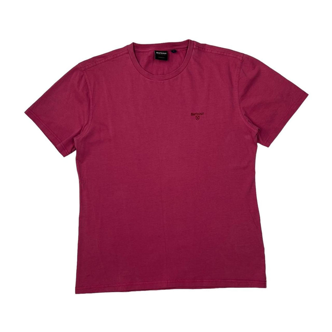 BARBOUR “Tailored Fit” Classic Embroidered Mini Logo Short Sleeve Cotton T-Shirt