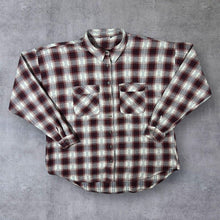 Load image into Gallery viewer, Vintage Red White Black Blue Plaid Check Long Sleeve Cotton Flannel Shirt
