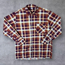 Load image into Gallery viewer, Vintage Roer Burgundy Orange Multi Plaid Check Long Sleeve Flannel Shirt
