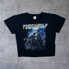 Load image into Gallery viewer, Powerwolf “Metal Mass Tour 2017” Graphic Spellout Power Heavy Metal Band T-Shirt
