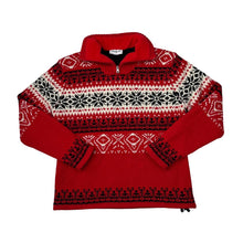 Load image into Gallery viewer, Vintage LADY M Crazy Winter Patterned 1/4 Zip Pullover Knit Sweater Jumper
