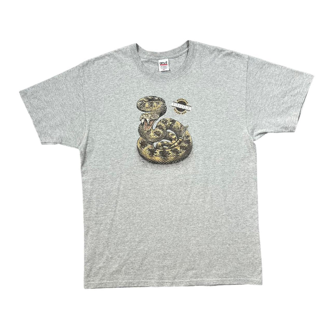 Vintage Anvil ARIZONA GUARD DOG Rattle Snake Reptile Souvenir Spellout Graphic T-Shirt